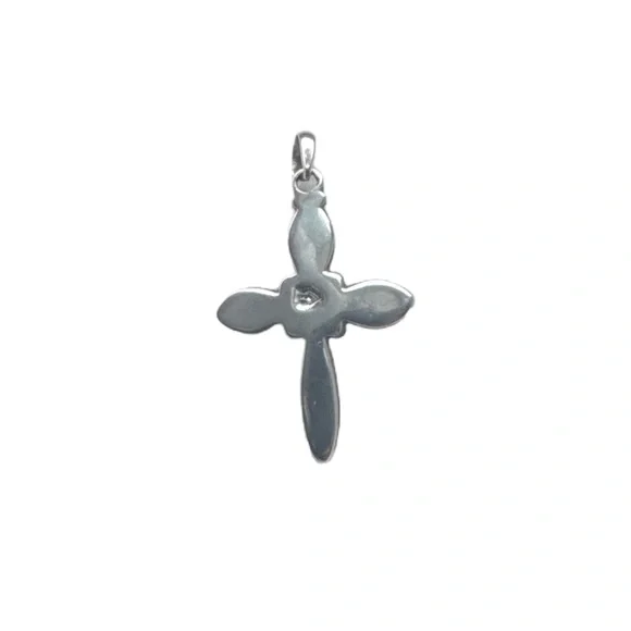 Silpada | Sterling Silver | “Contemporary Credence” | Pearl Cross Pendant - Picture 2 of 3